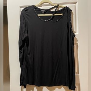 Punk long sleeve black top